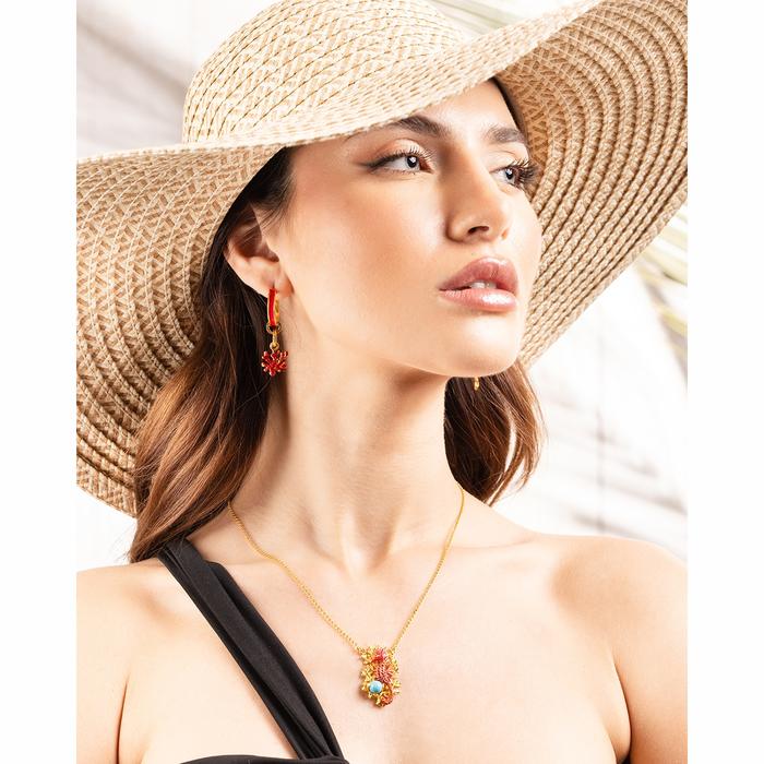 Collana Ippocampo e Corallo