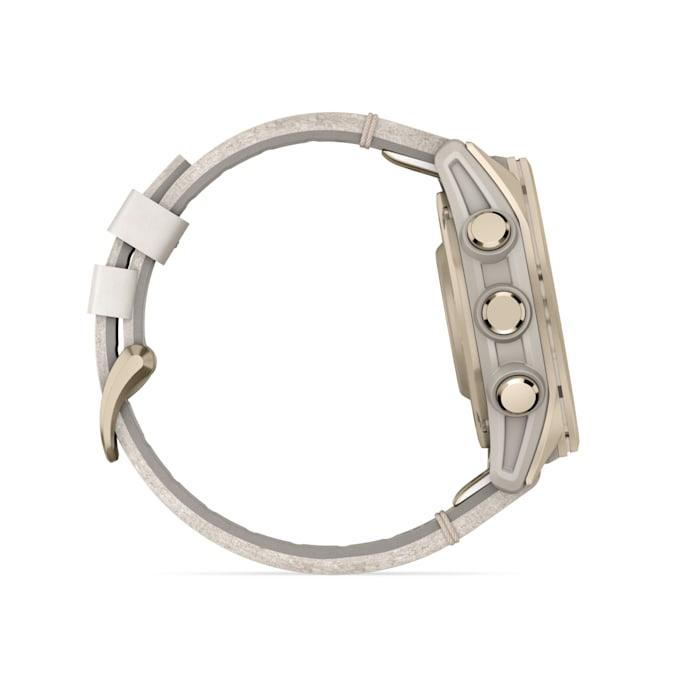 Fēnix® 8 - 43 mm, AMOLED, Sapphire, Oro rosato con cinturino in pelle avorio