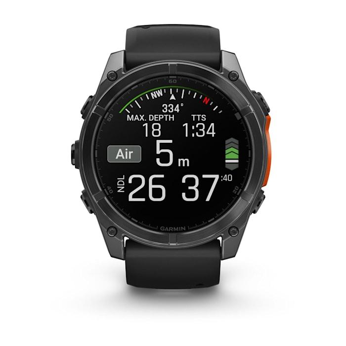 Fēnix® 8 - 51 mm, AMOLED, Slate Grey con Silicone, Black