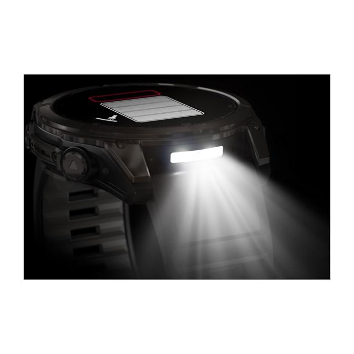 Fēnix® 8 - 51 mm, AMOLED, Sapphire, Carbon Grey DLC con cinturino in silicone Black/pebble grey