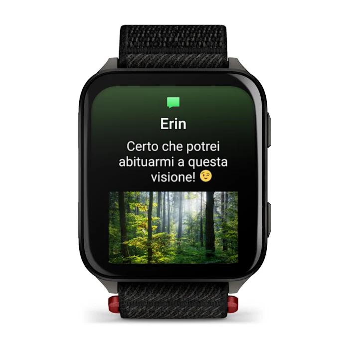 Venu® X1, Black con fondello in titanio slate e cinturino in nylon ComfortFit black
