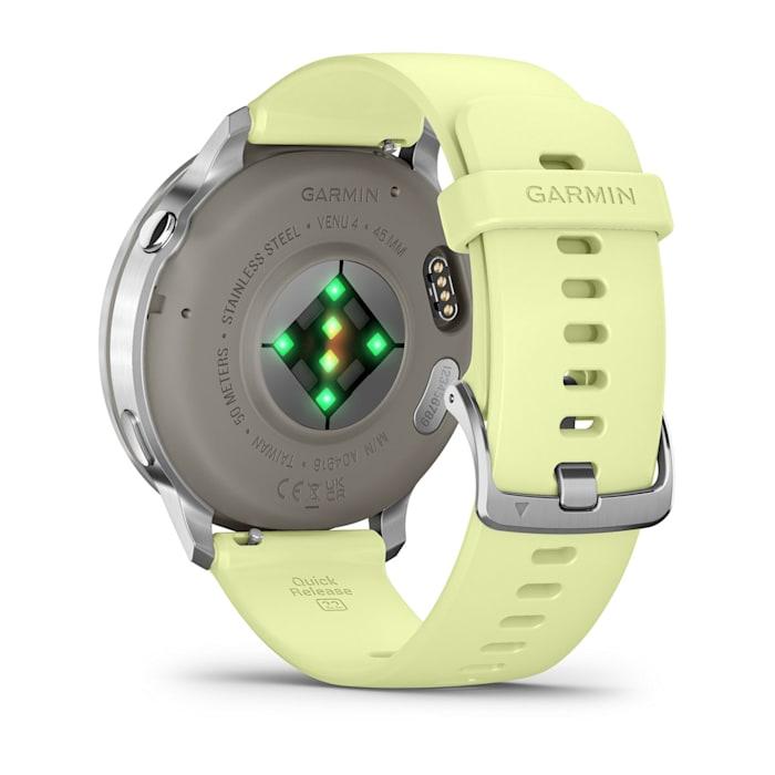 Venu® 4 – 45 mm, Silver con cinturino in silicone Citron