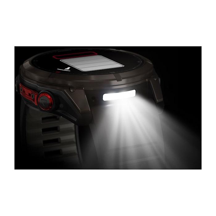 Fenix 8 – 51 mm, MicroLED, Sapphire, Titanio, Carbon Gray DLC con cinturino in silicone Black/pebble grey