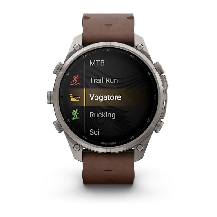 Fenix 9 Pro – inReach, 47mm, Titanio con cinturino in pelle Walnut - 010-04336-41