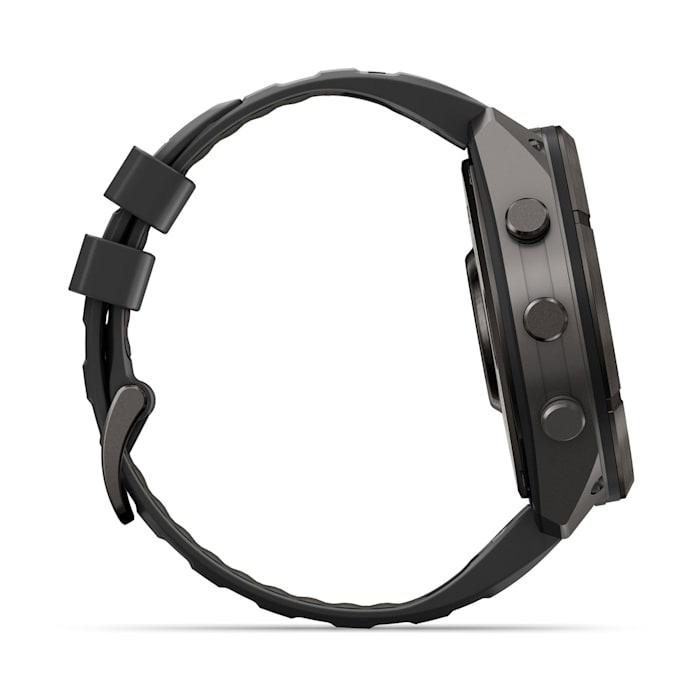 Fenix 9 Pro – inReach, 51mm, Titanio DLC Carbon Gray con cinturino in silicone Black/Pebble Gray - 010-04337-11