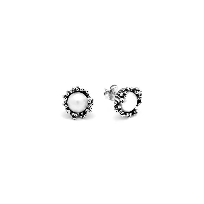 Boucles d'oreilles bouton anémone