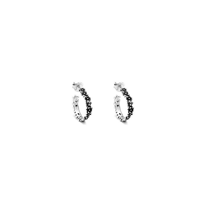 Small Daisy Hoop Earrings