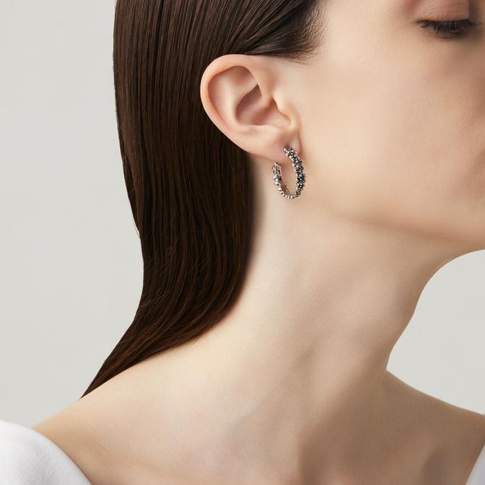 Small Daisy Hoop Earrings