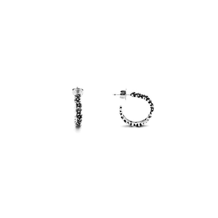 Small Daisy Hoop Earrings