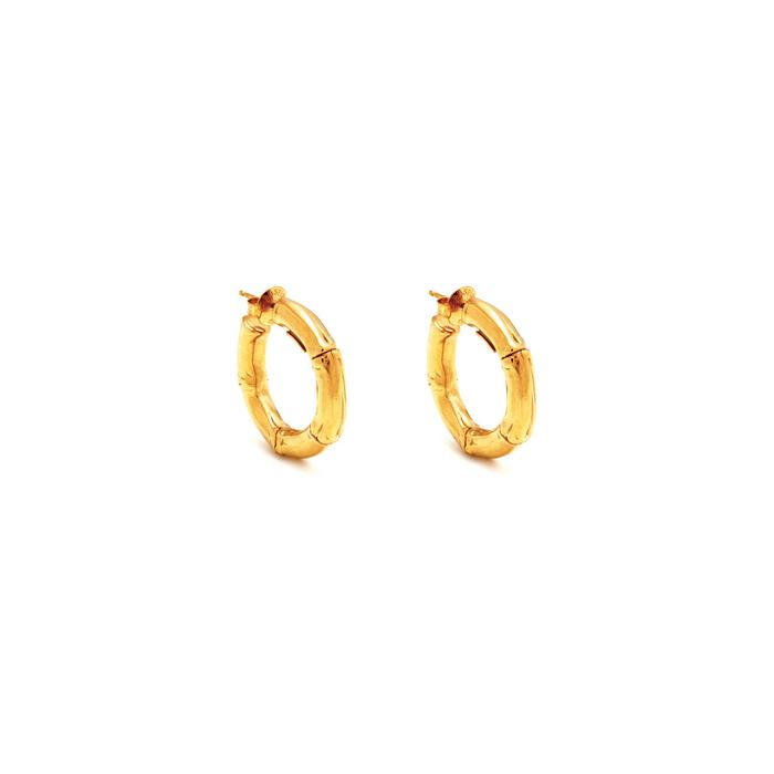 Small Bamboo Hoop Earrings