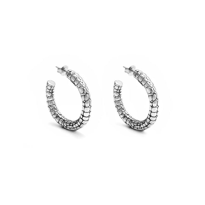 Crocodile Hoop Earrings