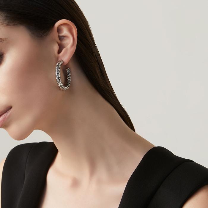 Crocodile Hoop Earrings