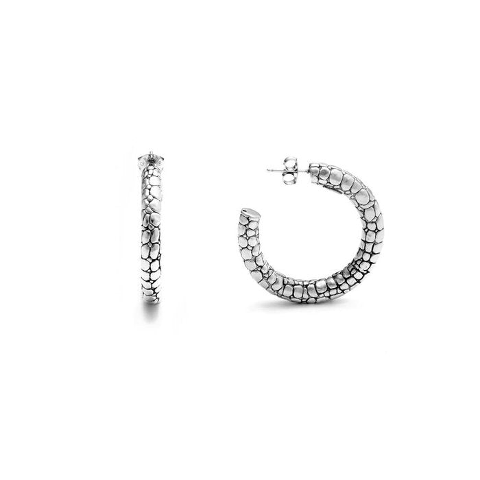 Orecchini Cerchio Coccodrillo