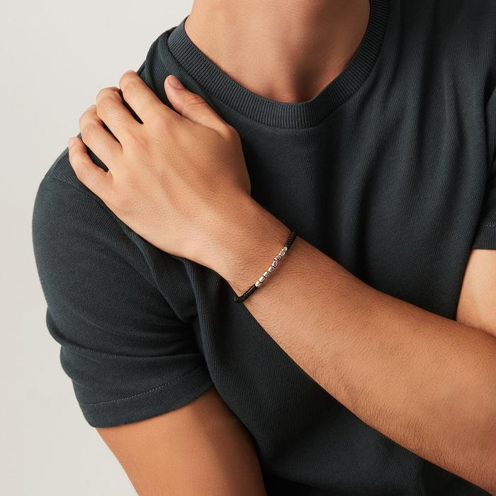 Bracelet Granelli et Agate Noire