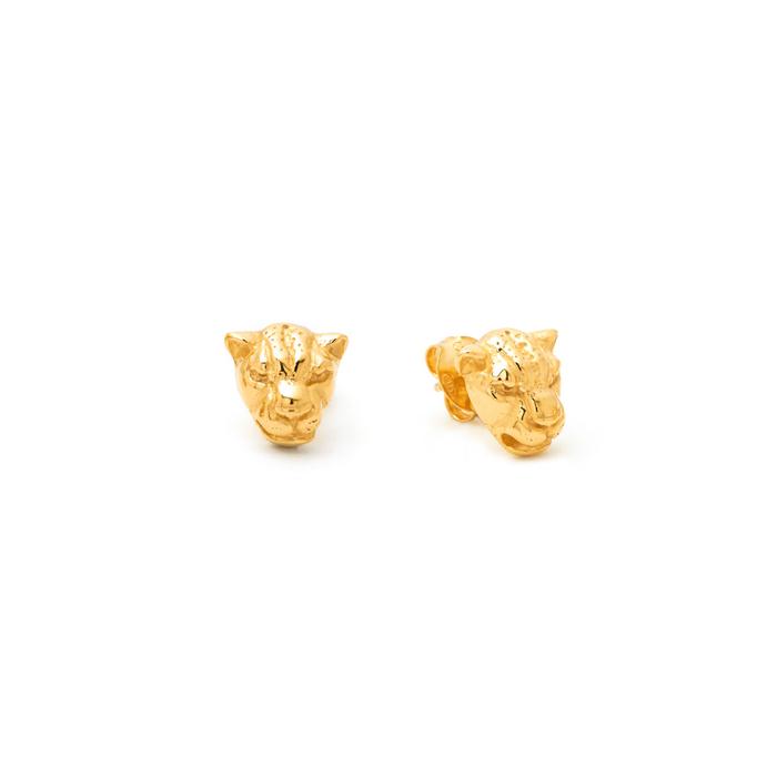 Boucles d'oreilles tête de léopard