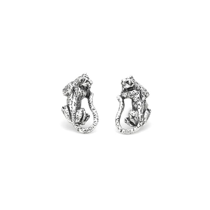 Orecchini Bottone Leopardo