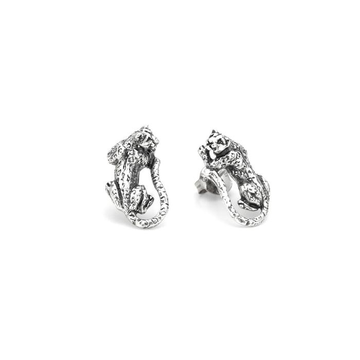 Orecchini Bottone Leopardo