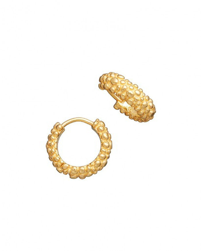 Perlage Gold Huggie Earrings