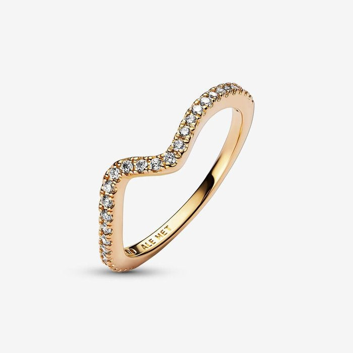 Anello Onda Pietre Luminose