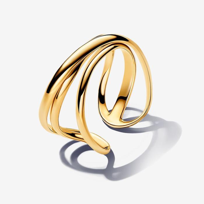 Triple Sinuous Line Ring