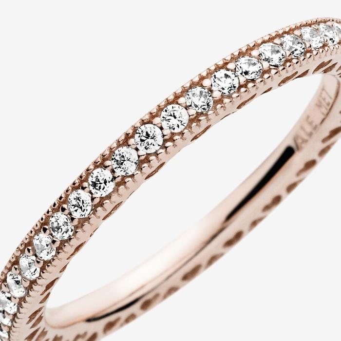 Anello a Fedina Cuori e Pietre