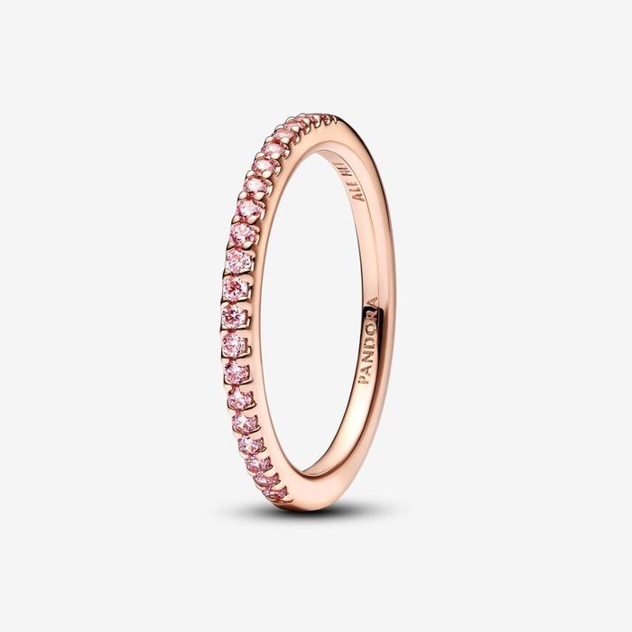 Bague fine pavée