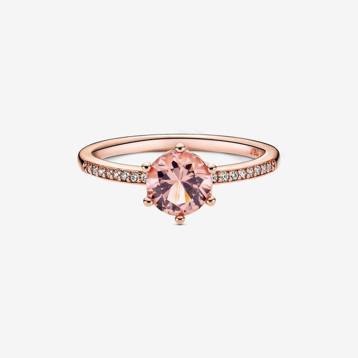 Anello Corona rosa Scintillante