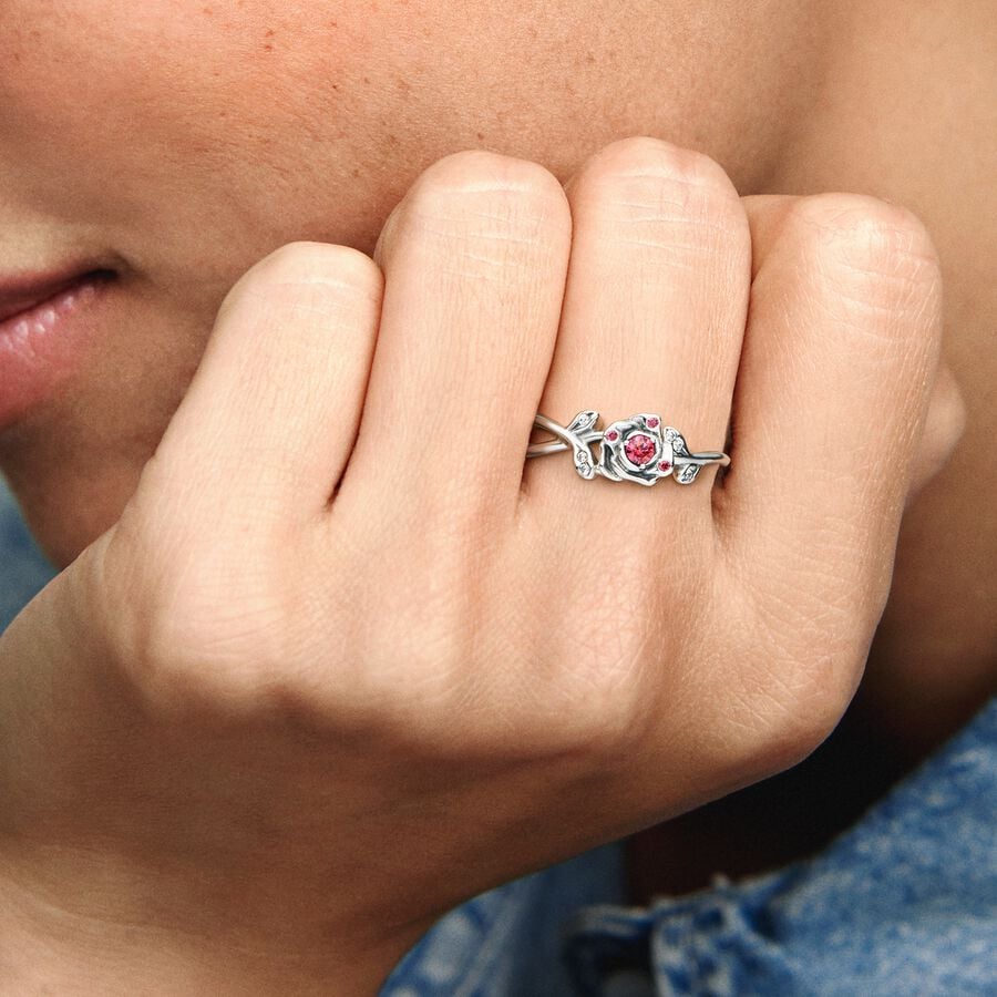 Principesse Disney, Belle, Anello Rosa Incantata