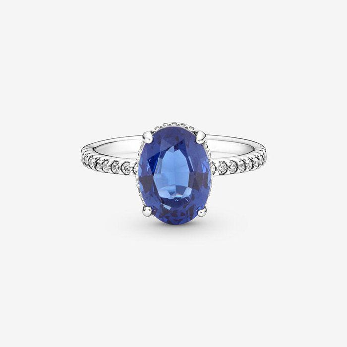 Bague en pierre bleue