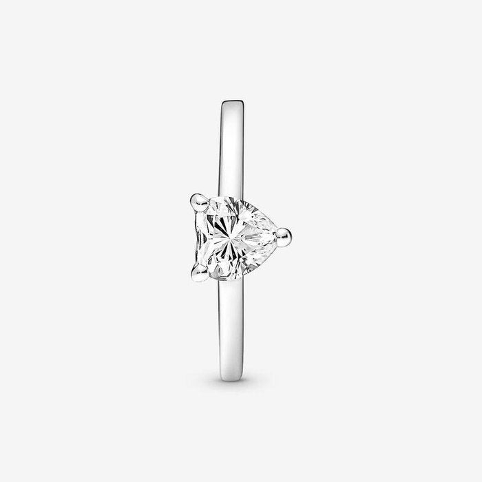 Solitaire Ring with Heart Stone
