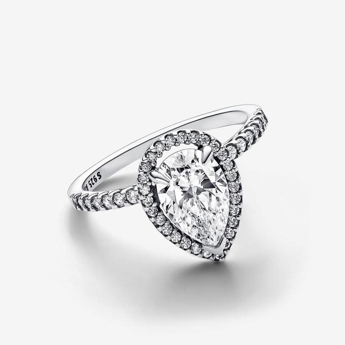 Anello Punto Luce Goccia Grande