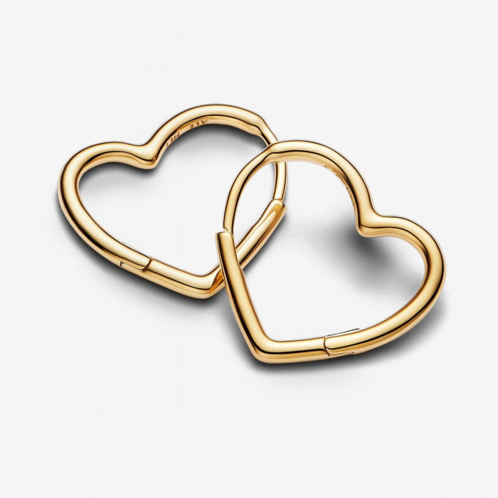 Asymmetrical Heart Hoop Earrings