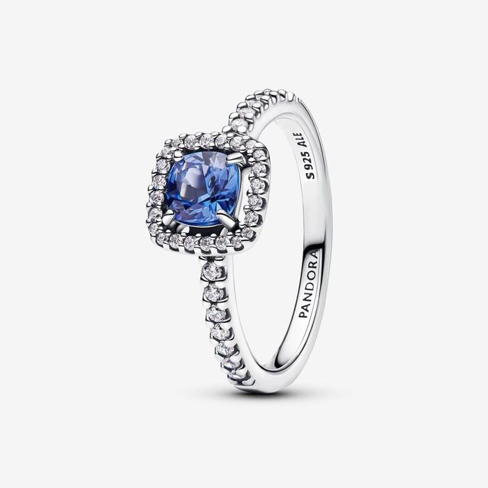 Anneau lumineux carré bleu