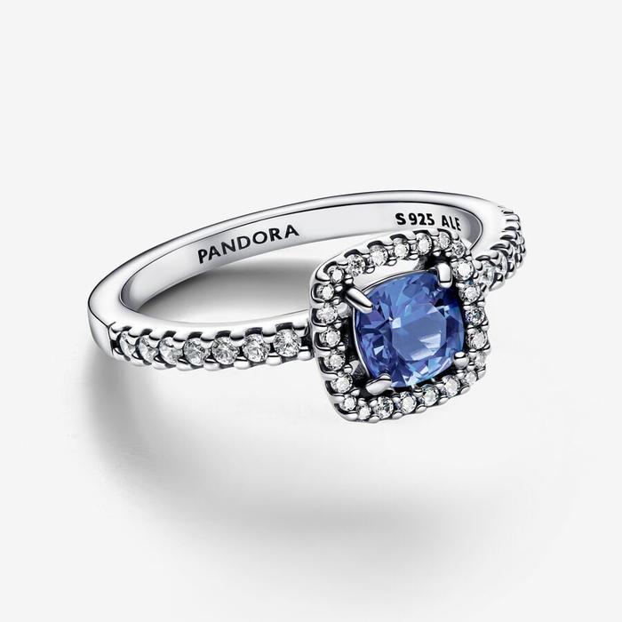 Anneau lumineux carré bleu