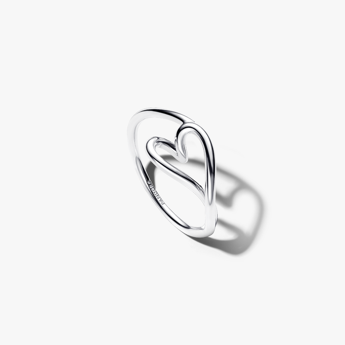 Anello Cuore Piccolo Linea Sinuosa