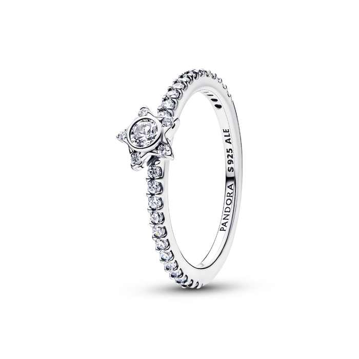 Anello Stella Luminosa con Pavè