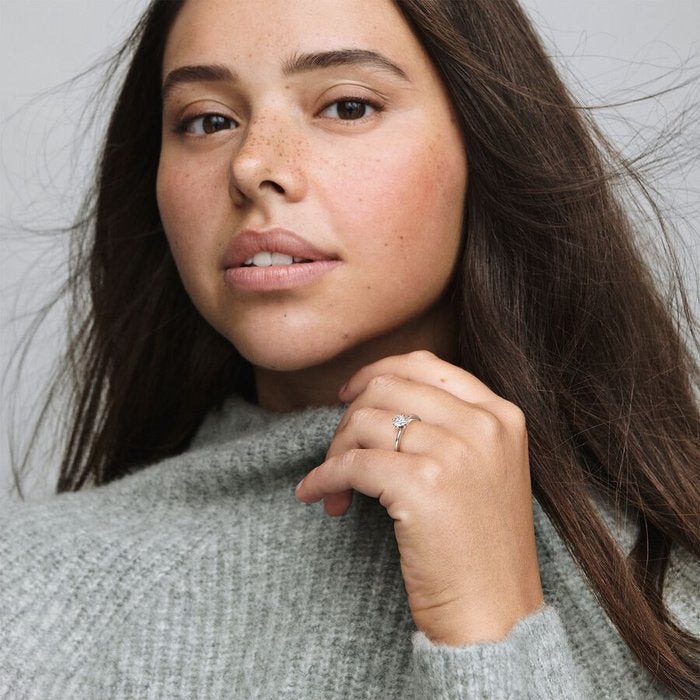 Bague solitaire avec cœur