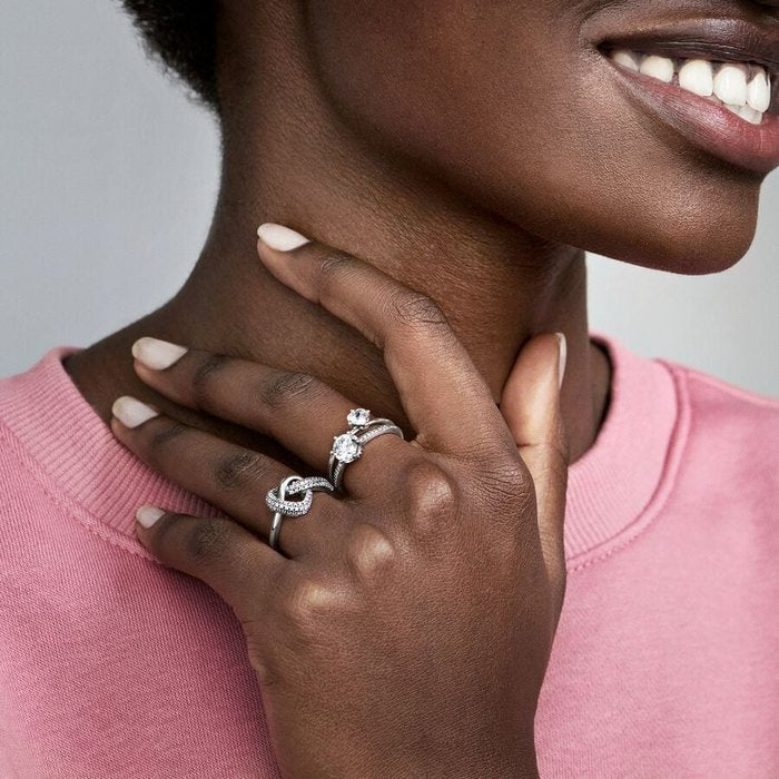 Bague solitaire avec cœur