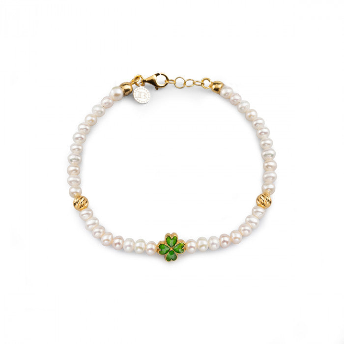Bracciale Perle Mini Quadrifoglio