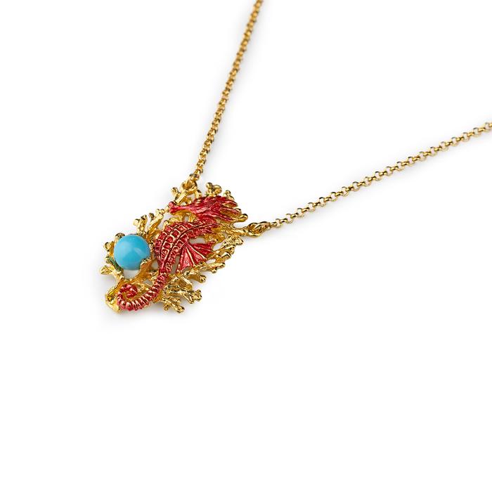 Collana Ippocampo e Corallo