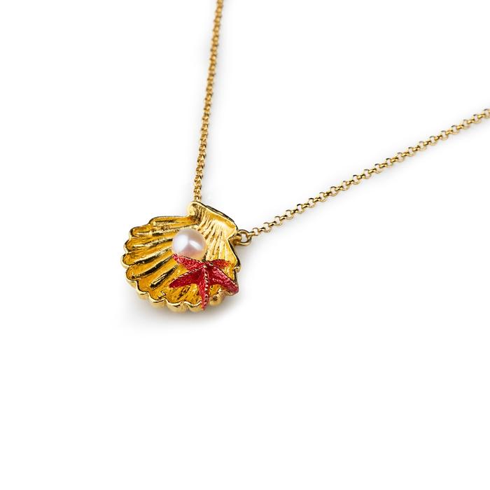 Collana Conchiglia e Stella con Perla