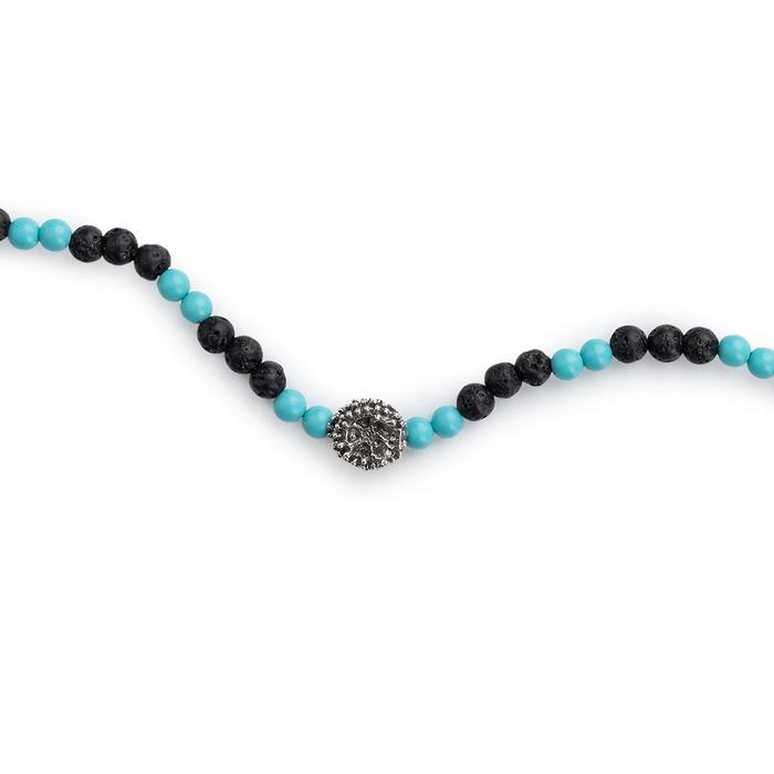 Turquoise Hedgehog Lava Bracelet