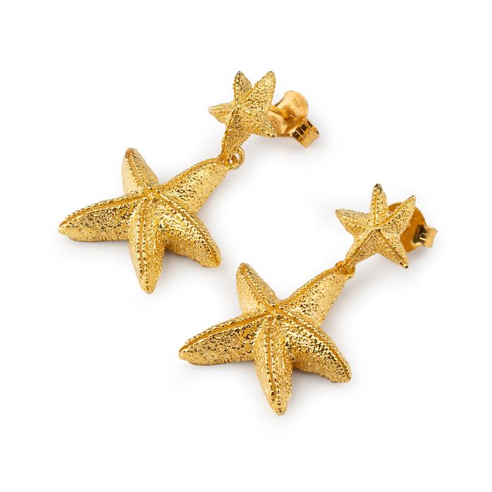 Gold Starfish Earrings