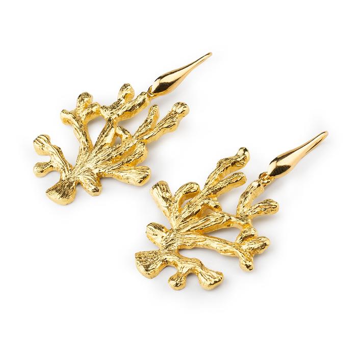 Orecchini Gold Corallo