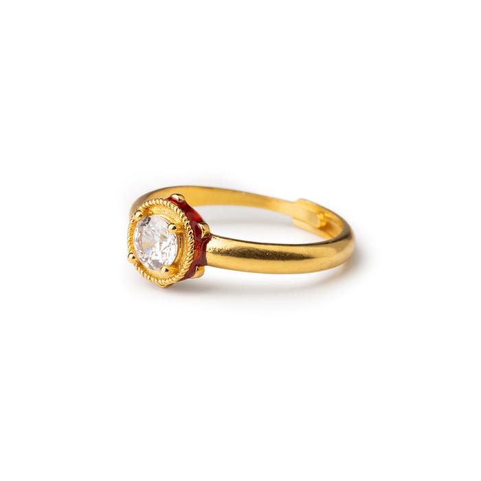 Mini Tambourine Gem Ring