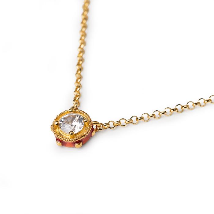 Mini Tambourine Gem Necklace