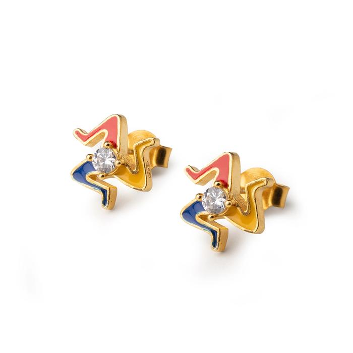 Mini Trinacria Gemma Earrings