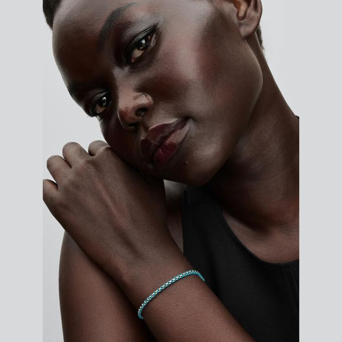 Bracciale Intreccio Tessuto Turchese