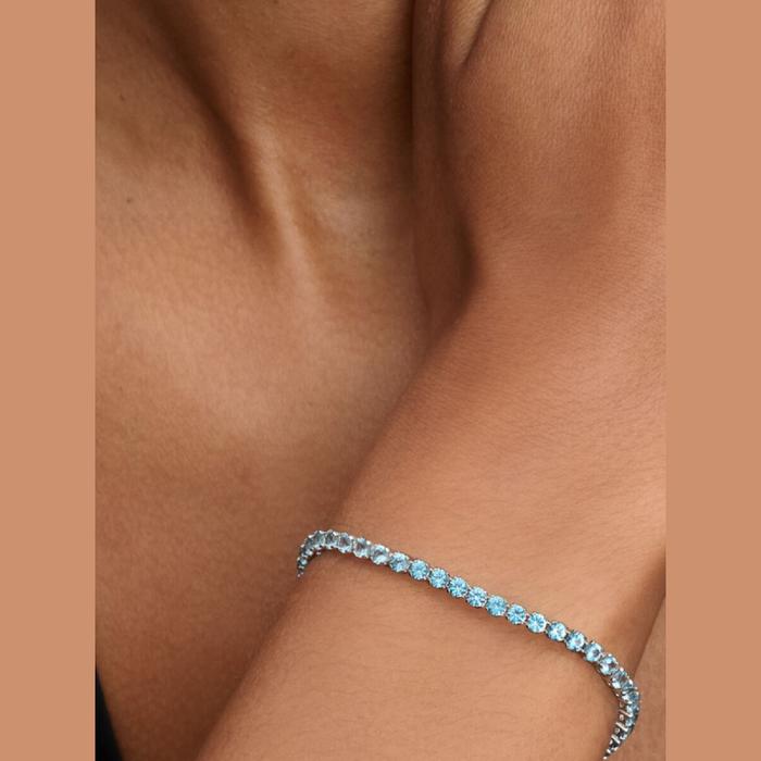Bracciale Tennis Cristalli Azzurri