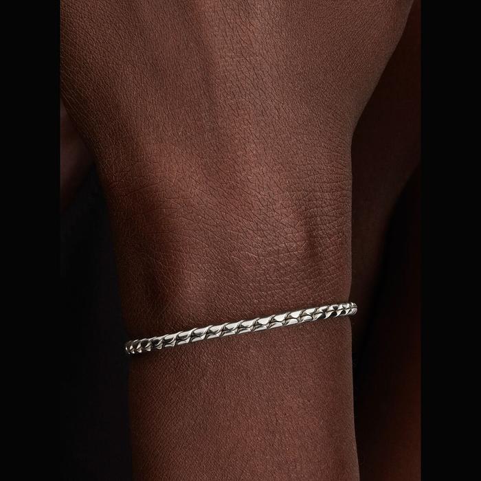 Bracciale Maglia Spiga con Chiusura a Sfera